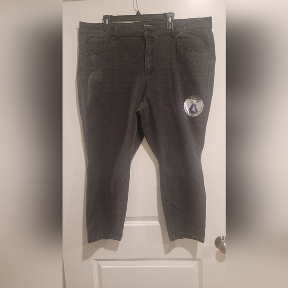 D' jeans Recycled demin ankle plus 22W gray - Picture 1 of 5